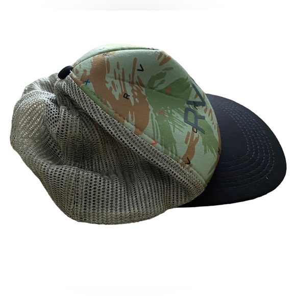RVCA Green Trucker Hat  Snapback Cap Adjustable - Picture 2 of 6